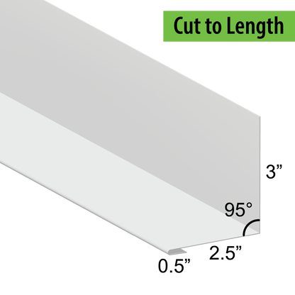 95° Hemmed Angle Flashing - 0.040 Aluminum