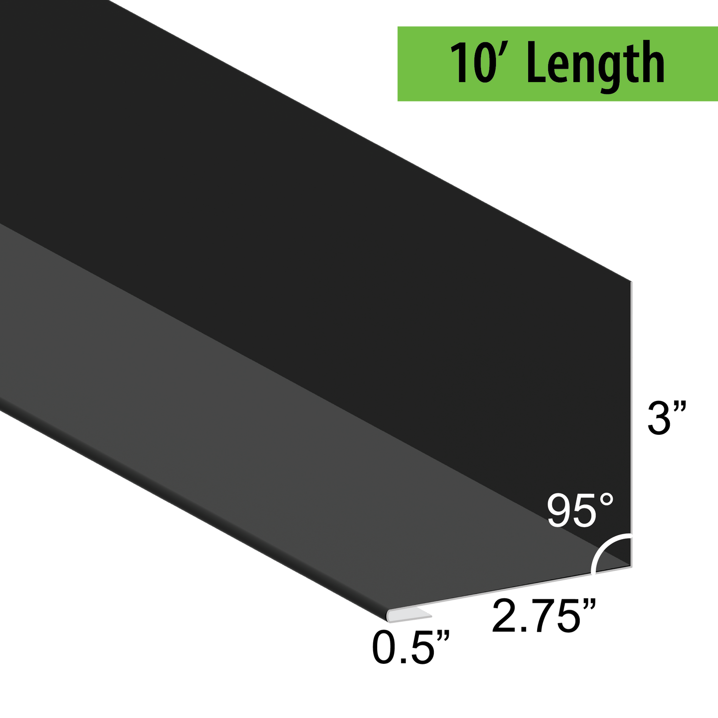 95° Hemmed Angle Flashing - 0.040 Aluminum