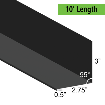 95° Hemmed Angle Flashing - 0.040 Aluminum