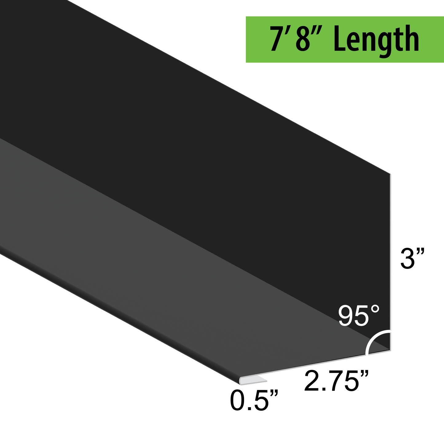 95° Hemmed Angle Flashing - 0.040 Aluminum