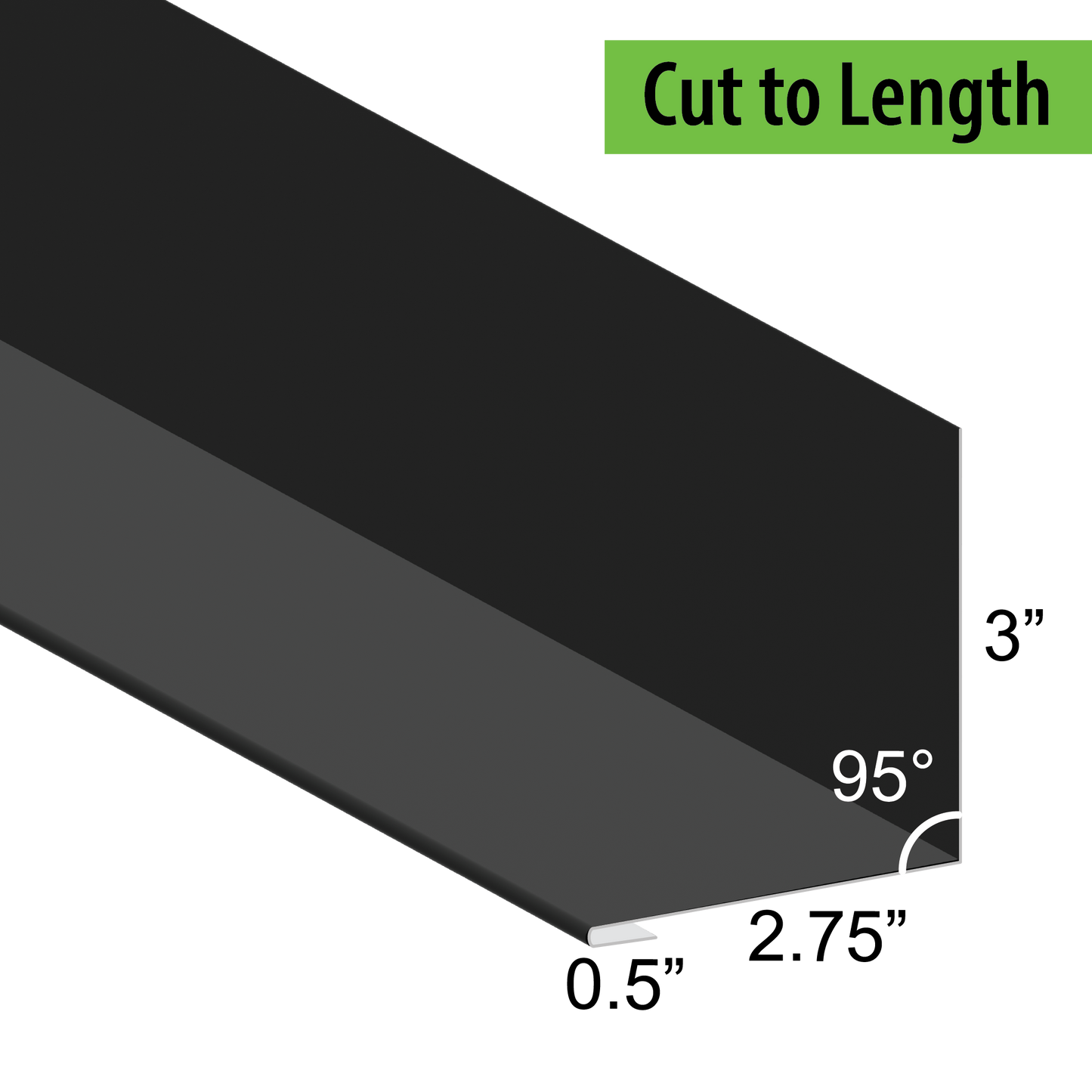 95° Hemmed Angle Flashing - 0.040 Aluminum