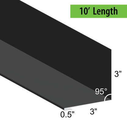 95° Hemmed Angle Flashing - 0.040 Aluminum