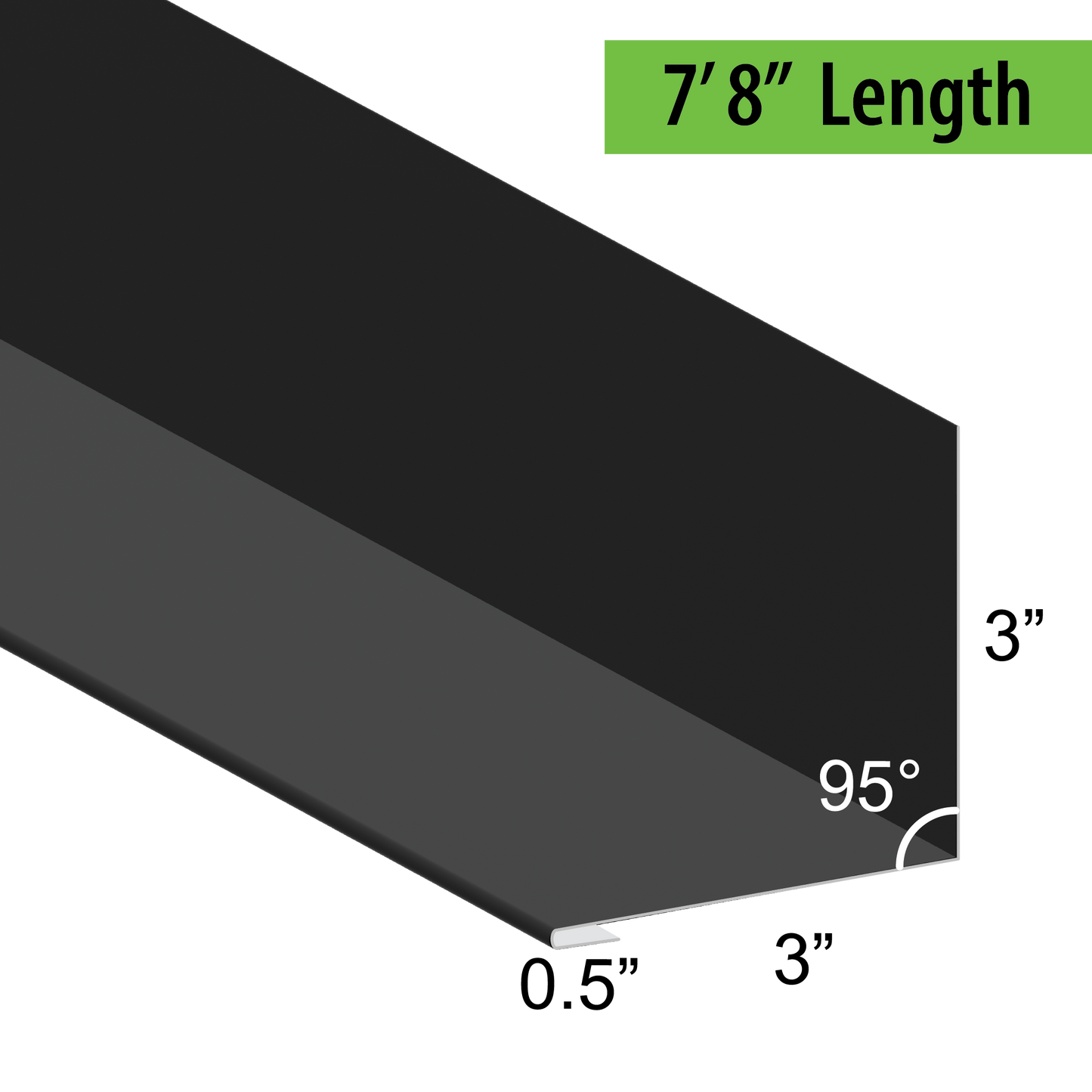 95° Hemmed Angle Flashing - 0.040 Aluminum