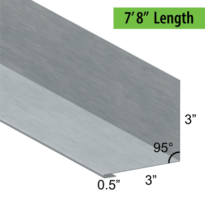 95° Hemmed Angle Flashing - 0.040 Aluminum