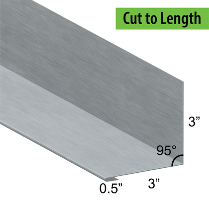 95° Hemmed Angle Flashing - 0.040 Aluminum