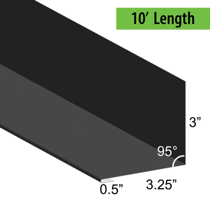 95° Hemmed Angle Flashing - 0.040 Aluminum
