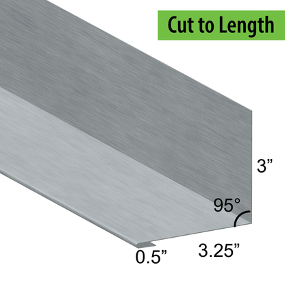 95° Hemmed Angle Flashing - 0.040 Aluminum