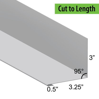 95° Hemmed Angle Flashing - 0.040 Aluminum