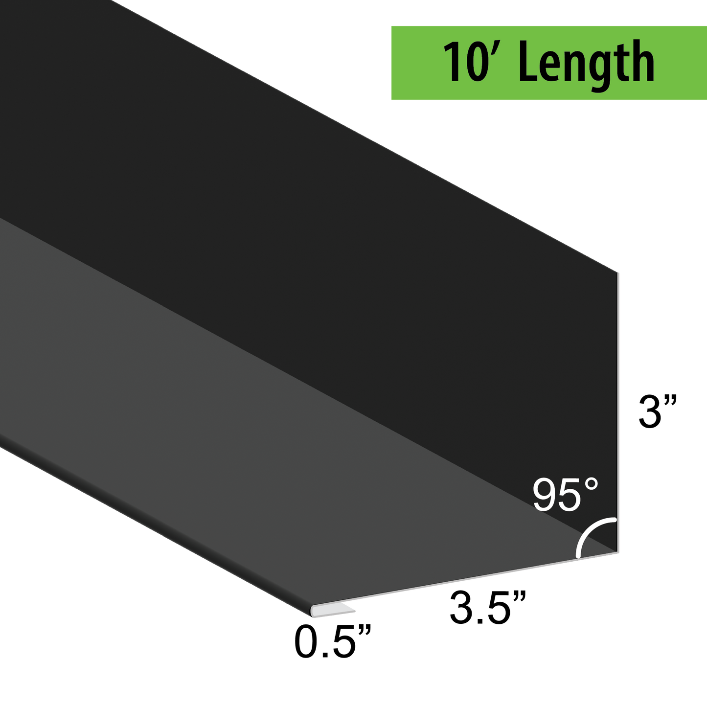 95° Hemmed Angle Flashing - 0.040 Aluminum