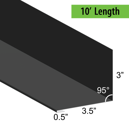 95° Hemmed Angle Flashing - 0.040 Aluminum