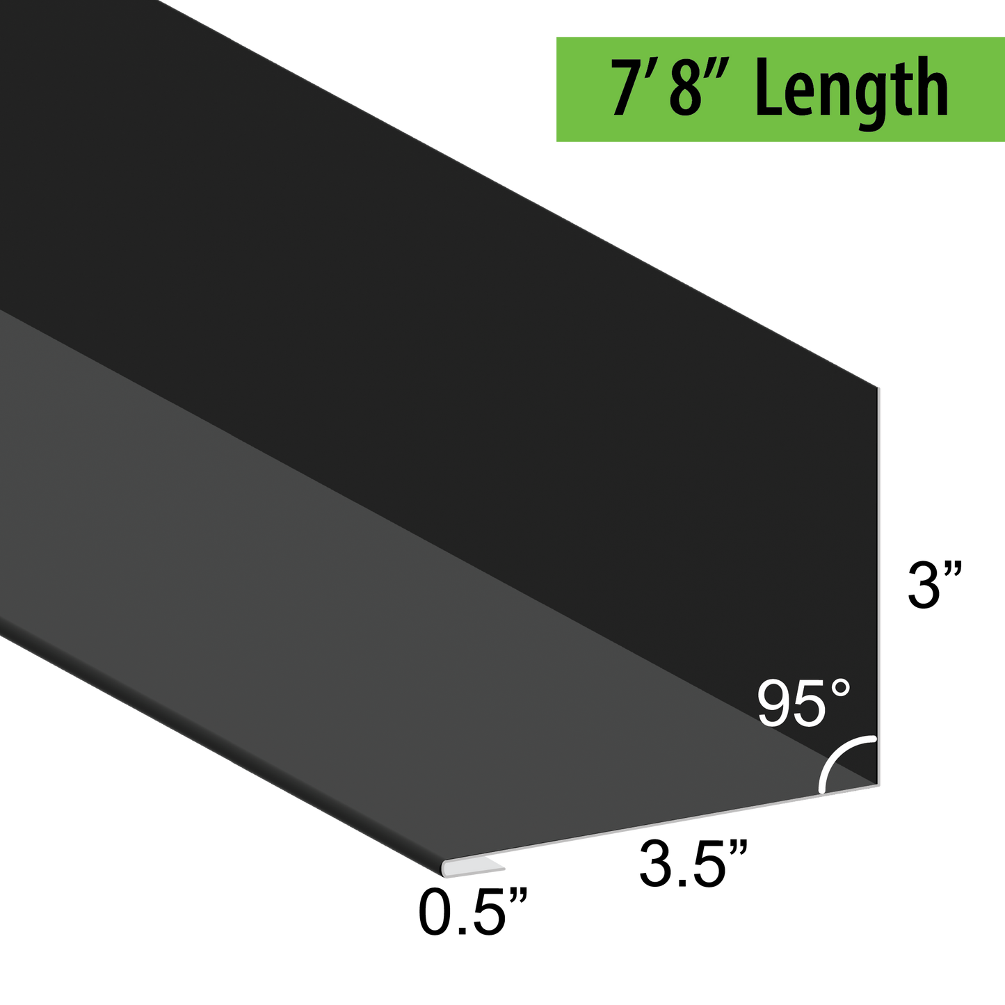 95° Hemmed Angle Flashing - 0.040 Aluminum