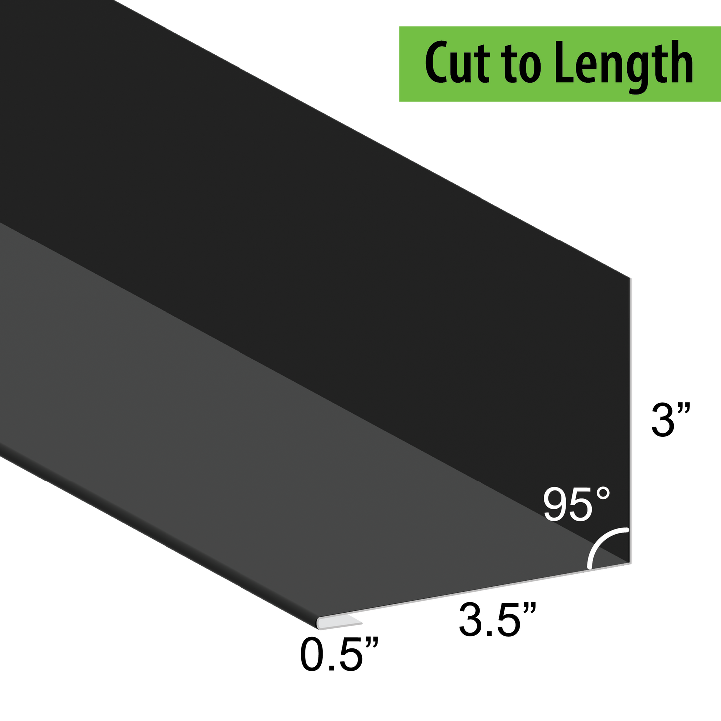 95° Hemmed Angle Flashing - 0.040 Aluminum