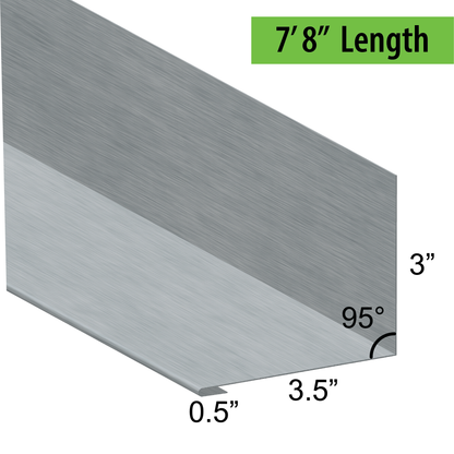 95° Hemmed Angle Flashing - 0.040 Aluminum