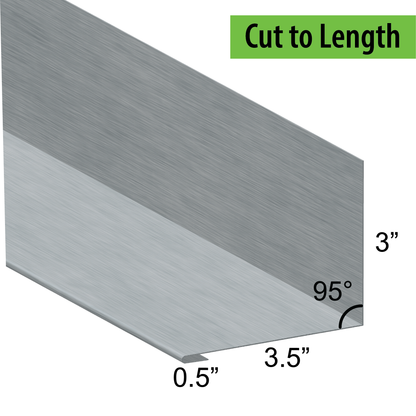 95° Hemmed Angle Flashing - 0.040 Aluminum