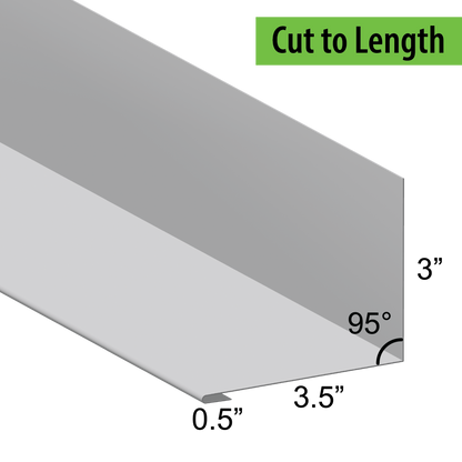 95° Hemmed Angle Flashing - 0.040 Aluminum