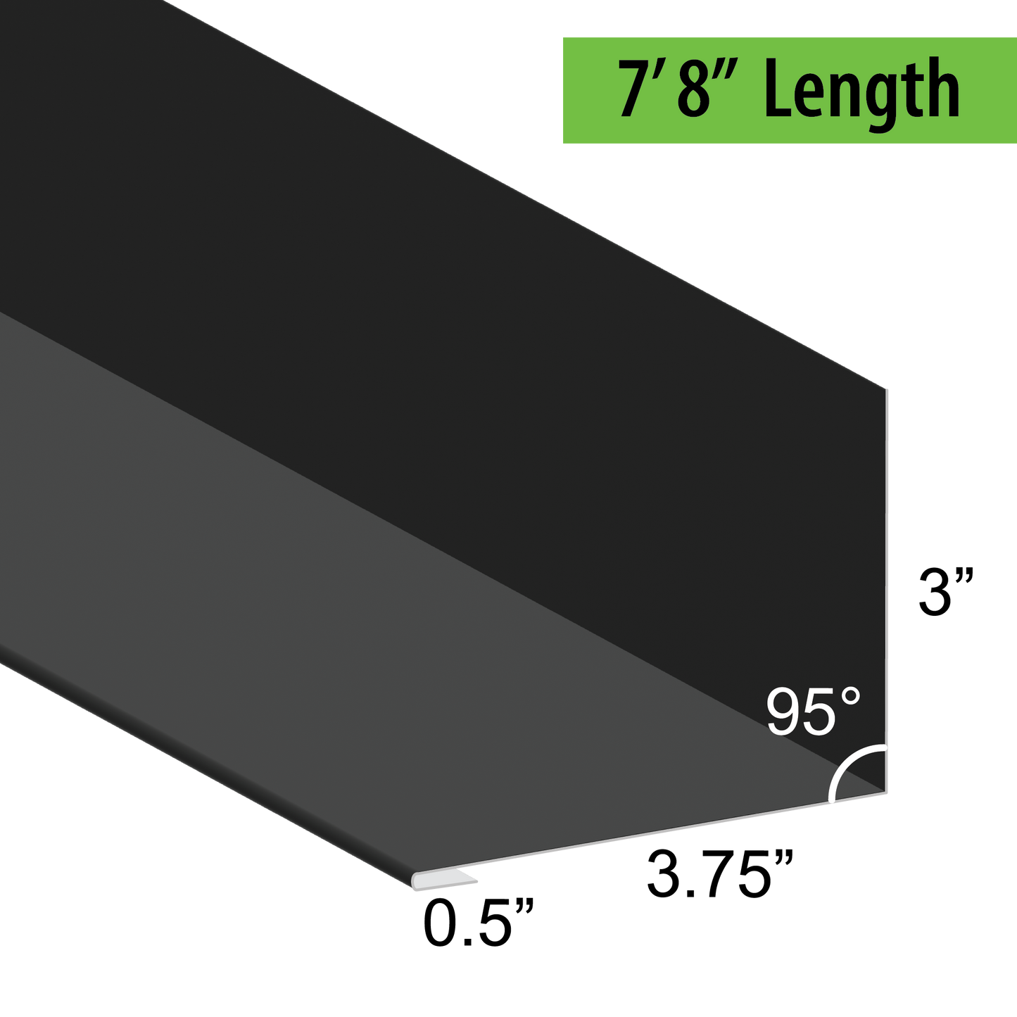 95° Hemmed Angle Flashing - 0.040 Aluminum