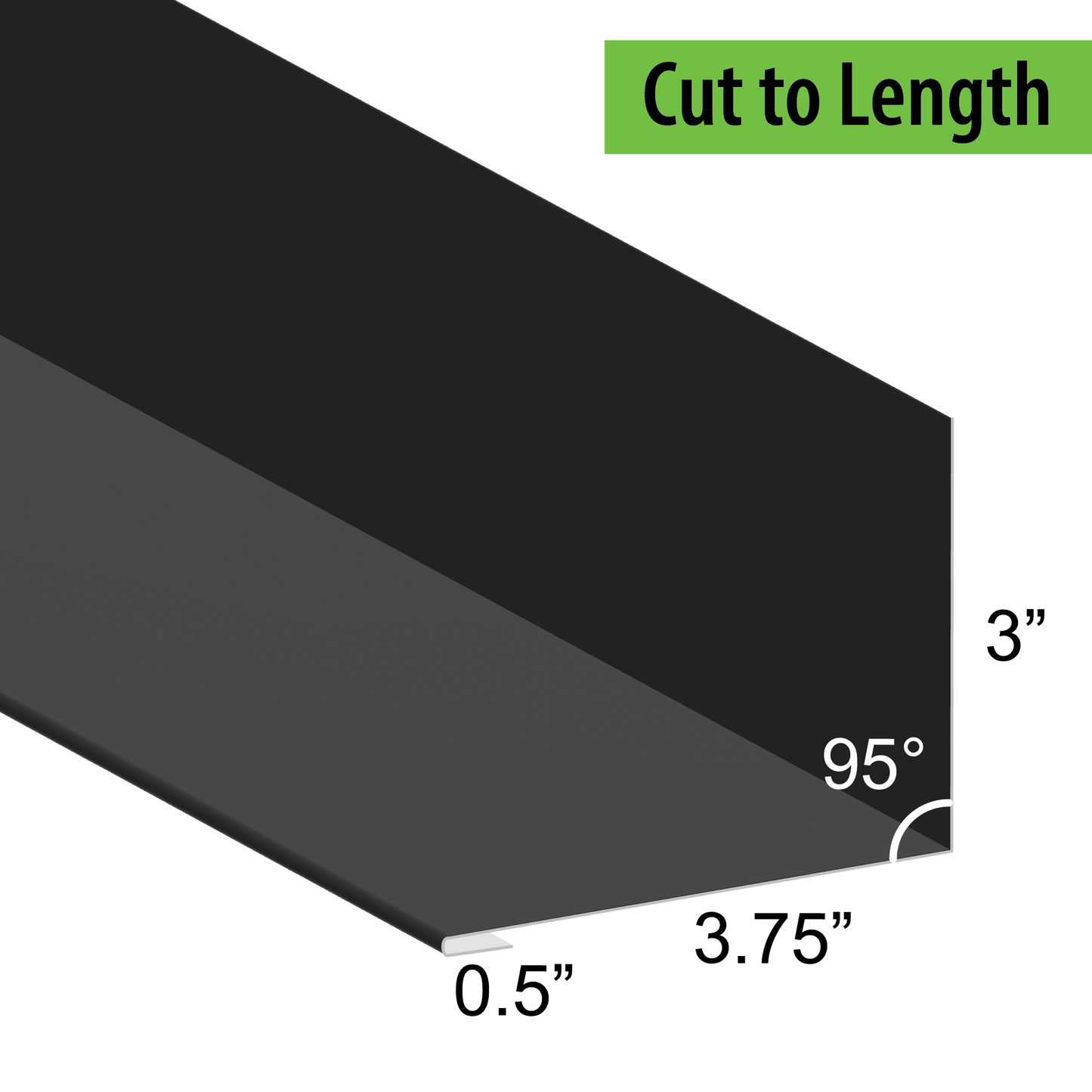 95° Hemmed Angle Flashing - 0.040 Aluminum