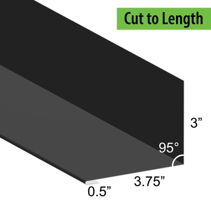 95° Hemmed Angle Flashing - 0.040 Aluminum