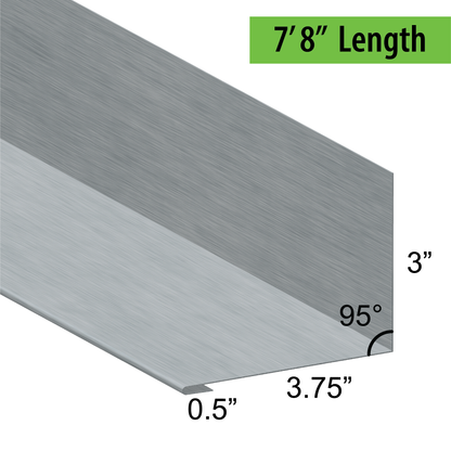 95° Hemmed Angle Flashing - 0.040 Aluminum