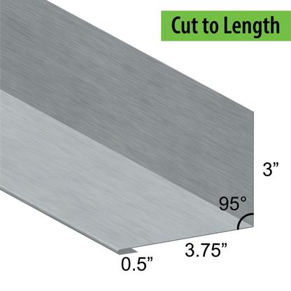 95° Hemmed Angle Flashing - 0.040 Aluminum