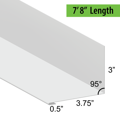 95° Hemmed Angle Flashing - 0.040 Aluminum