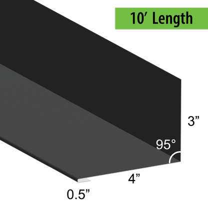 95° Hemmed Angle Flashing - 0.040 Aluminum