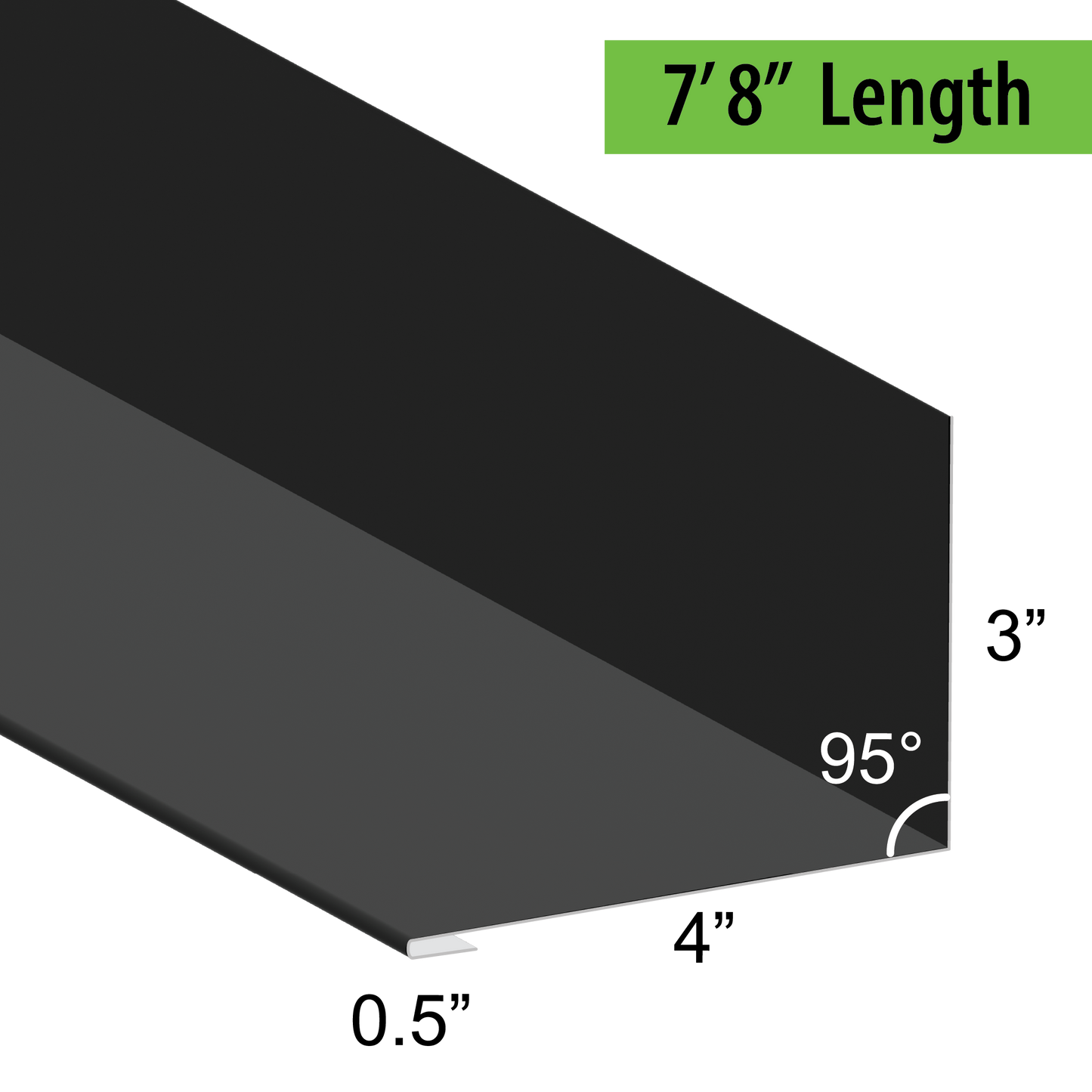 95° Hemmed Angle Flashing - 0.040 Aluminum