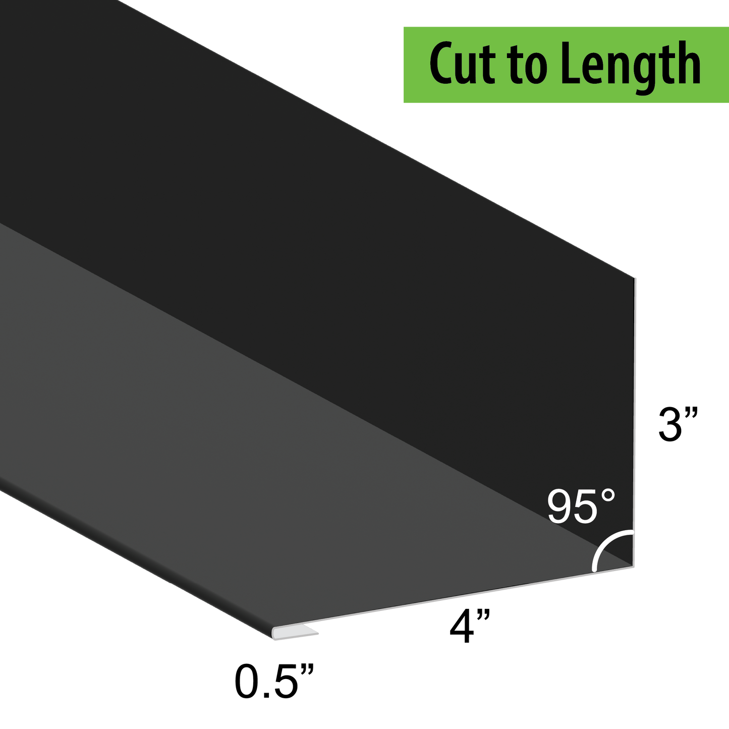 95° Hemmed Angle Flashing - 0.040 Aluminum