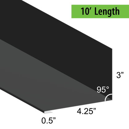 95° Hemmed Angle Flashing - 0.040 Aluminum