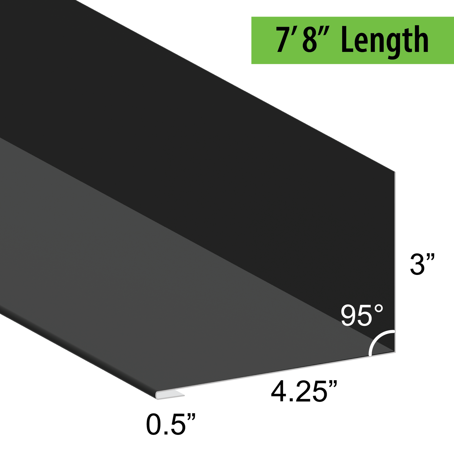 95° Hemmed Angle Flashing - 0.040 Aluminum