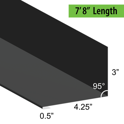 95° Hemmed Angle Flashing - 0.040 Aluminum