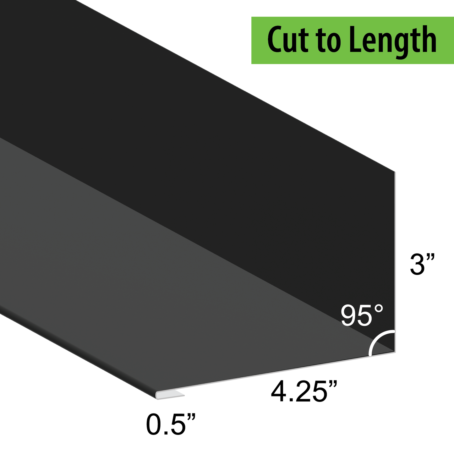 95° Hemmed Angle Flashing - 0.040 Aluminum