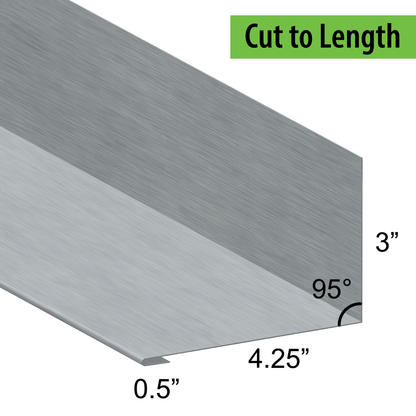 95° Hemmed Angle Flashing - 0.040 Aluminum