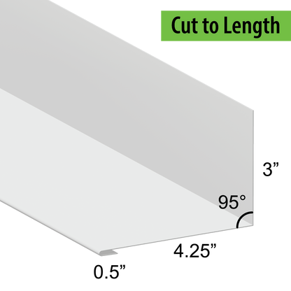 95° Hemmed Angle Flashing - 0.040 Aluminum