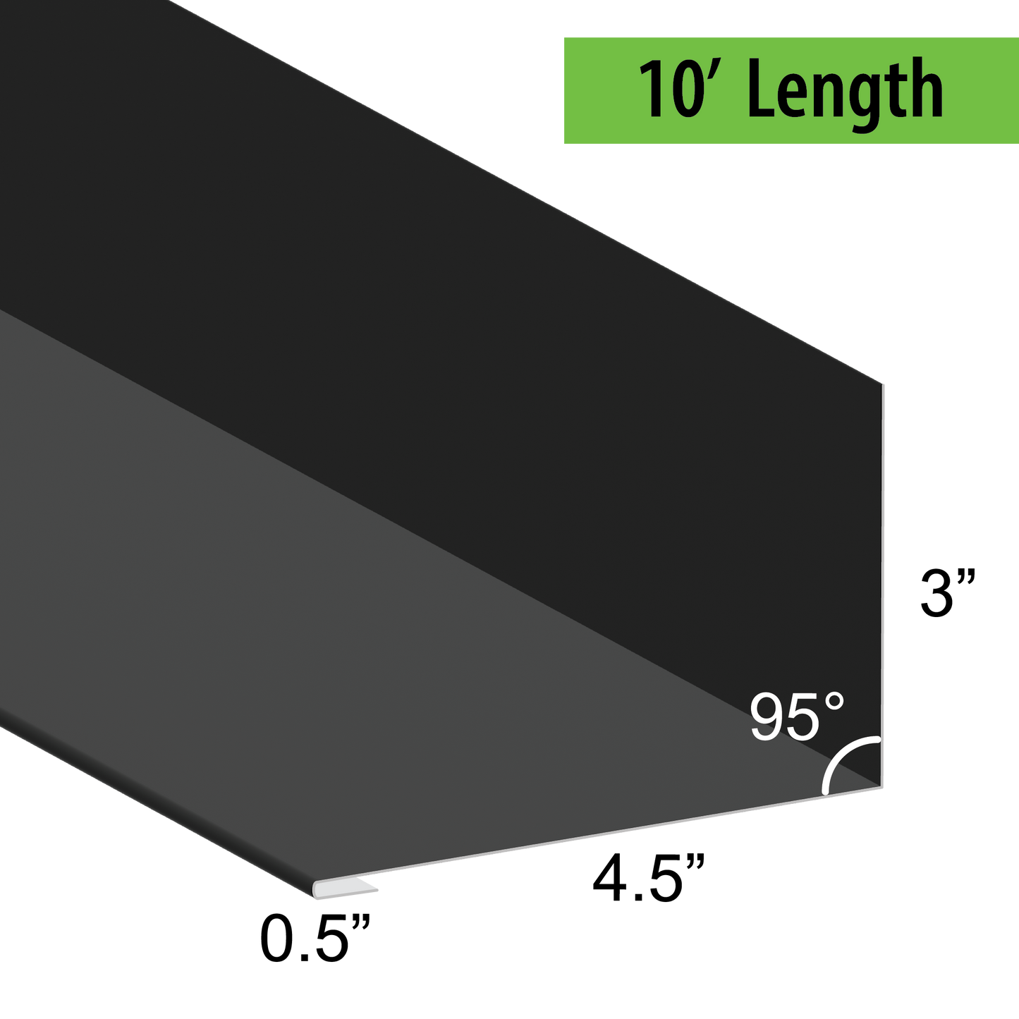 95° Hemmed Angle Flashing - 0.040 Aluminum