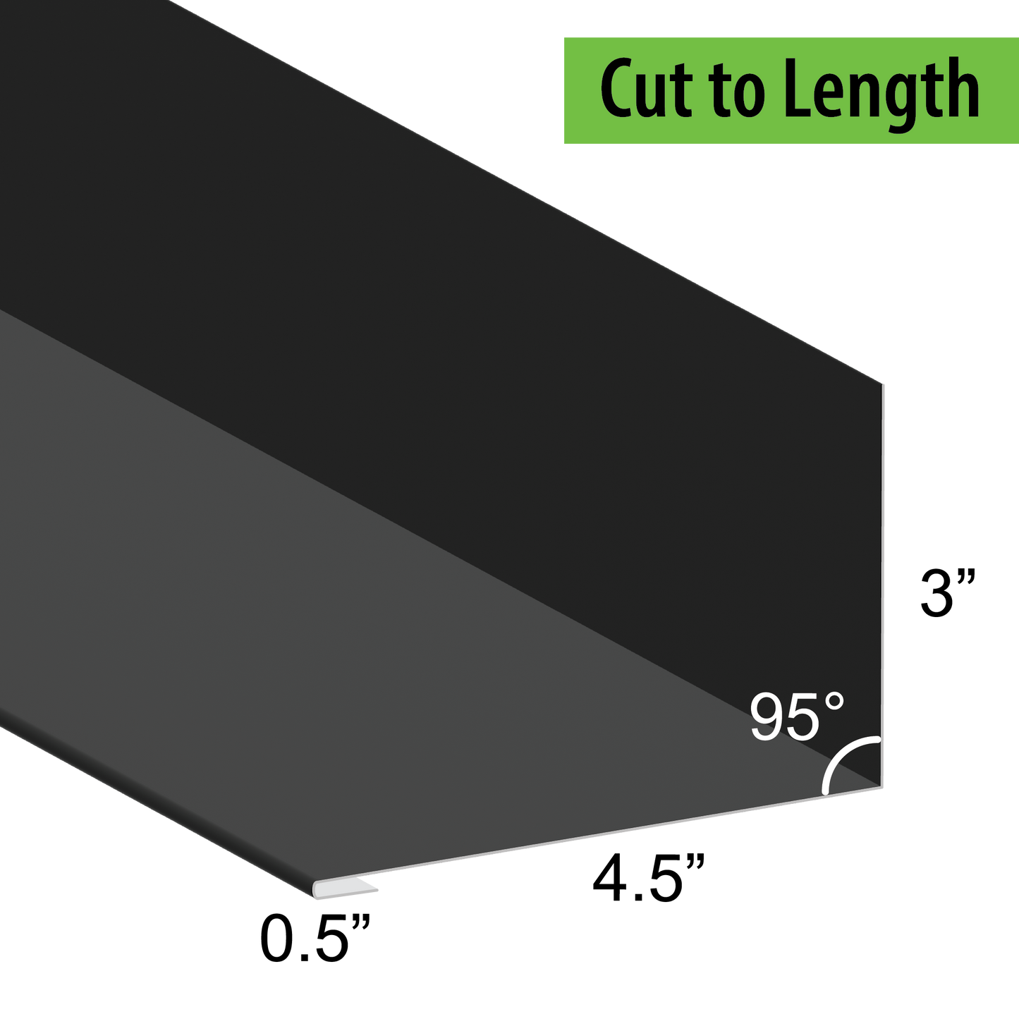 95° Hemmed Angle Flashing - 0.040 Aluminum