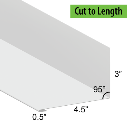 95° Hemmed Angle Flashing - 0.040 Aluminum