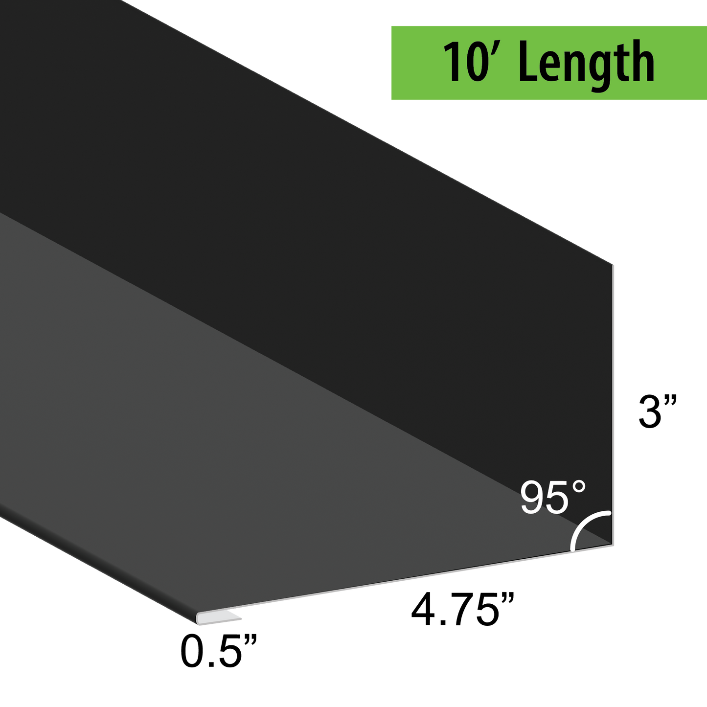 95° Hemmed Angle Flashing - 0.040 Aluminum