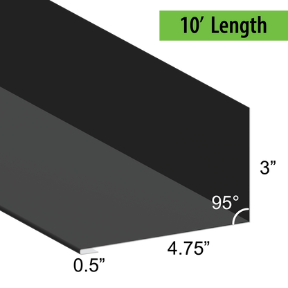 95° Hemmed Angle Flashing - 0.040 Aluminum