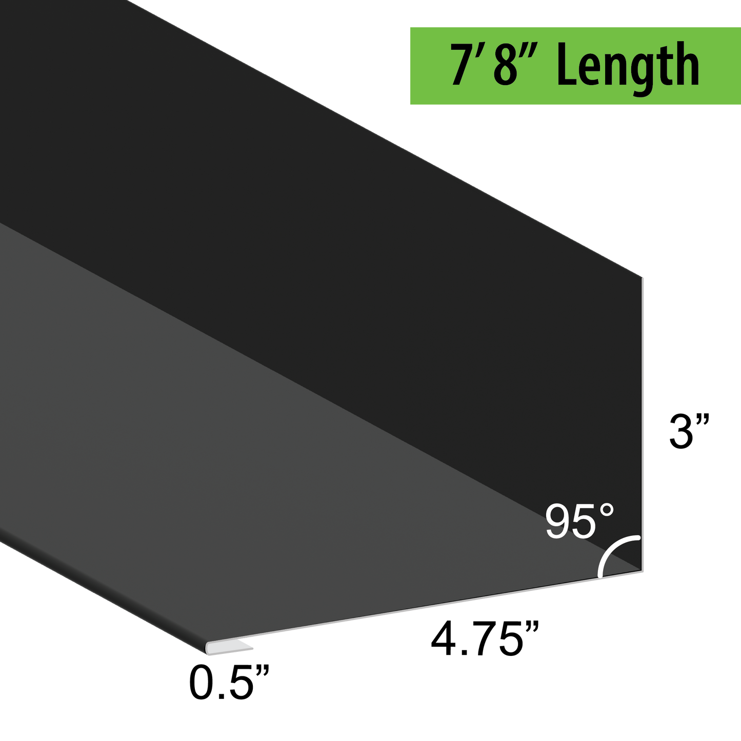 95° Hemmed Angle Flashing - 0.040 Aluminum