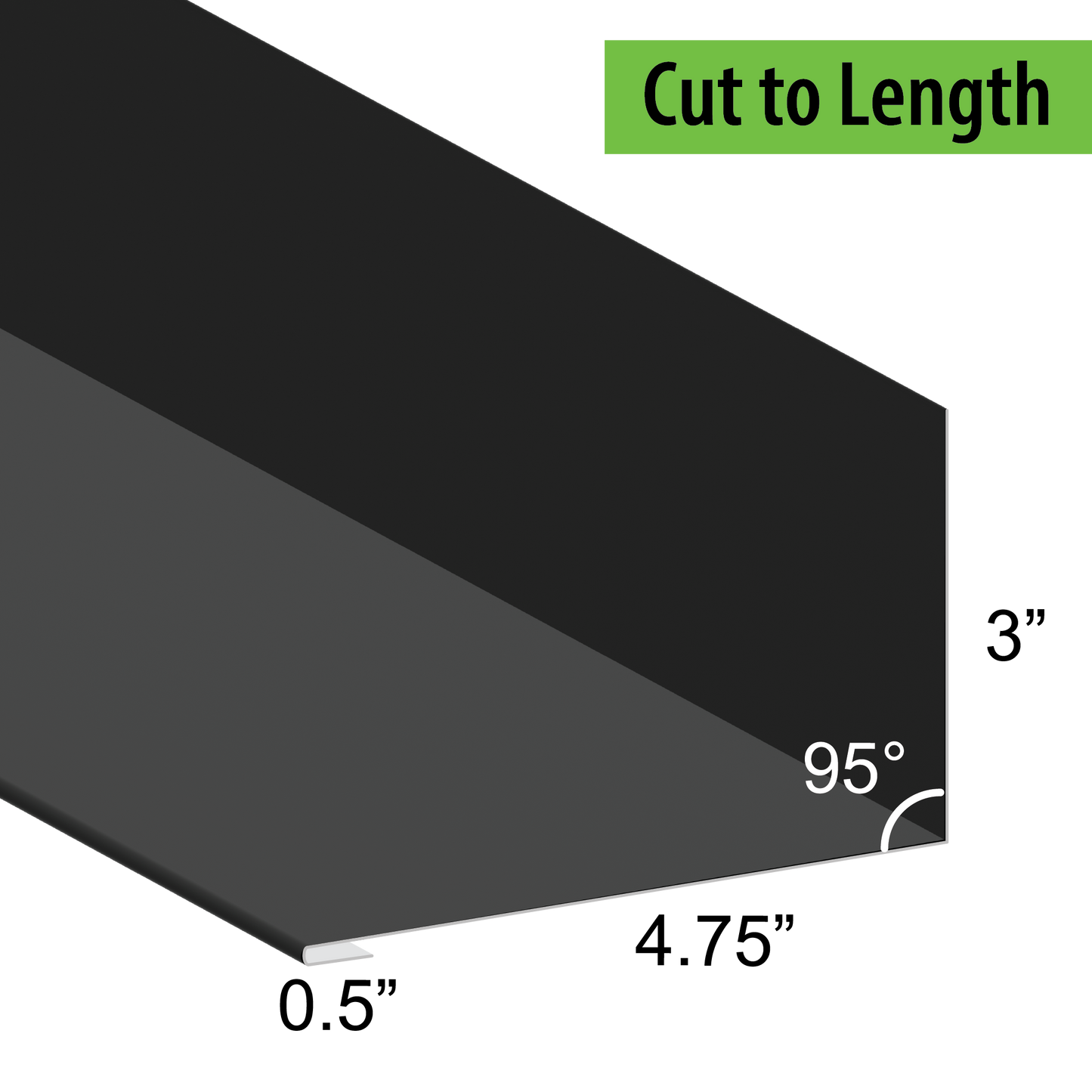 95° Hemmed Angle Flashing - 0.040 Aluminum