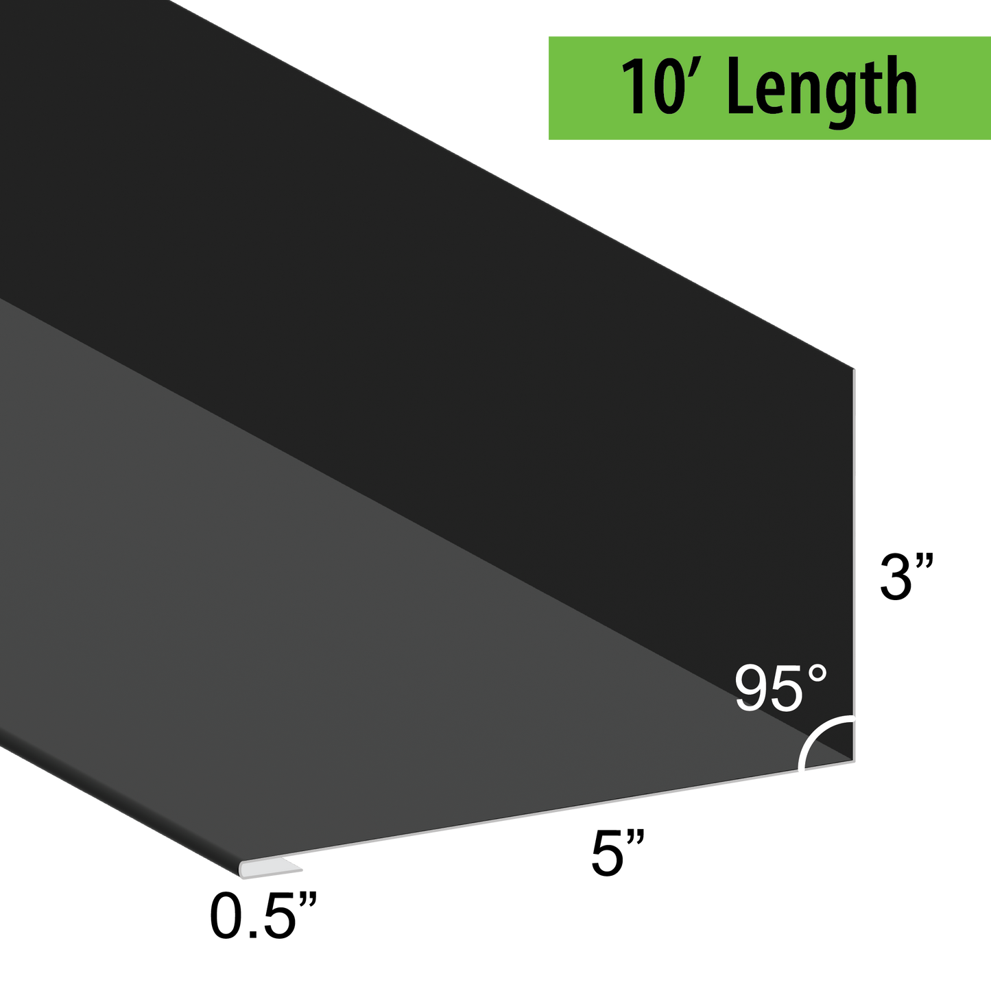 95° Hemmed Angle Flashing - 0.040 Aluminum