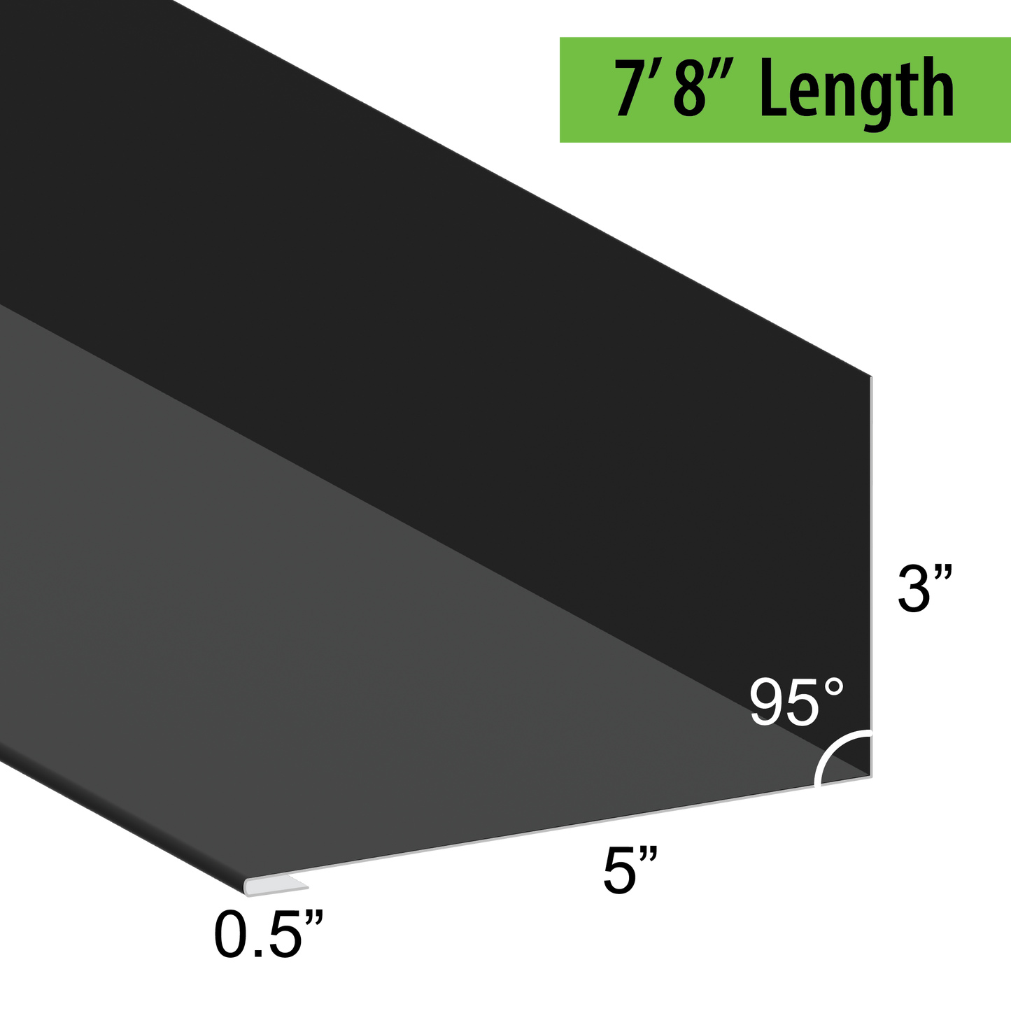 95° Hemmed Angle Flashing - 0.040 Aluminum