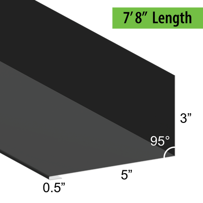95° Hemmed Angle Flashing - 0.040 Aluminum