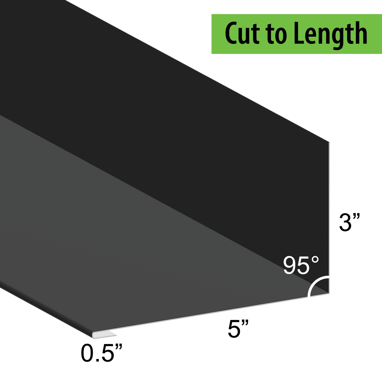 95° Hemmed Angle Flashing - 0.040 Aluminum