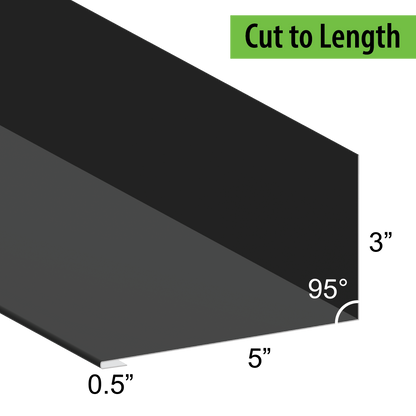 95° Hemmed Angle Flashing - 0.040 Aluminum