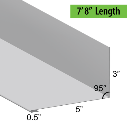 95° Hemmed Angle Flashing - 0.040 Aluminum