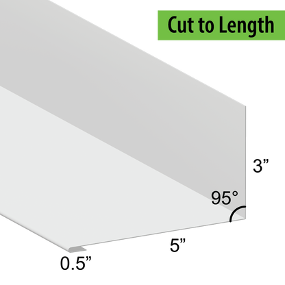 95° Hemmed Angle Flashing - 0.040 Aluminum