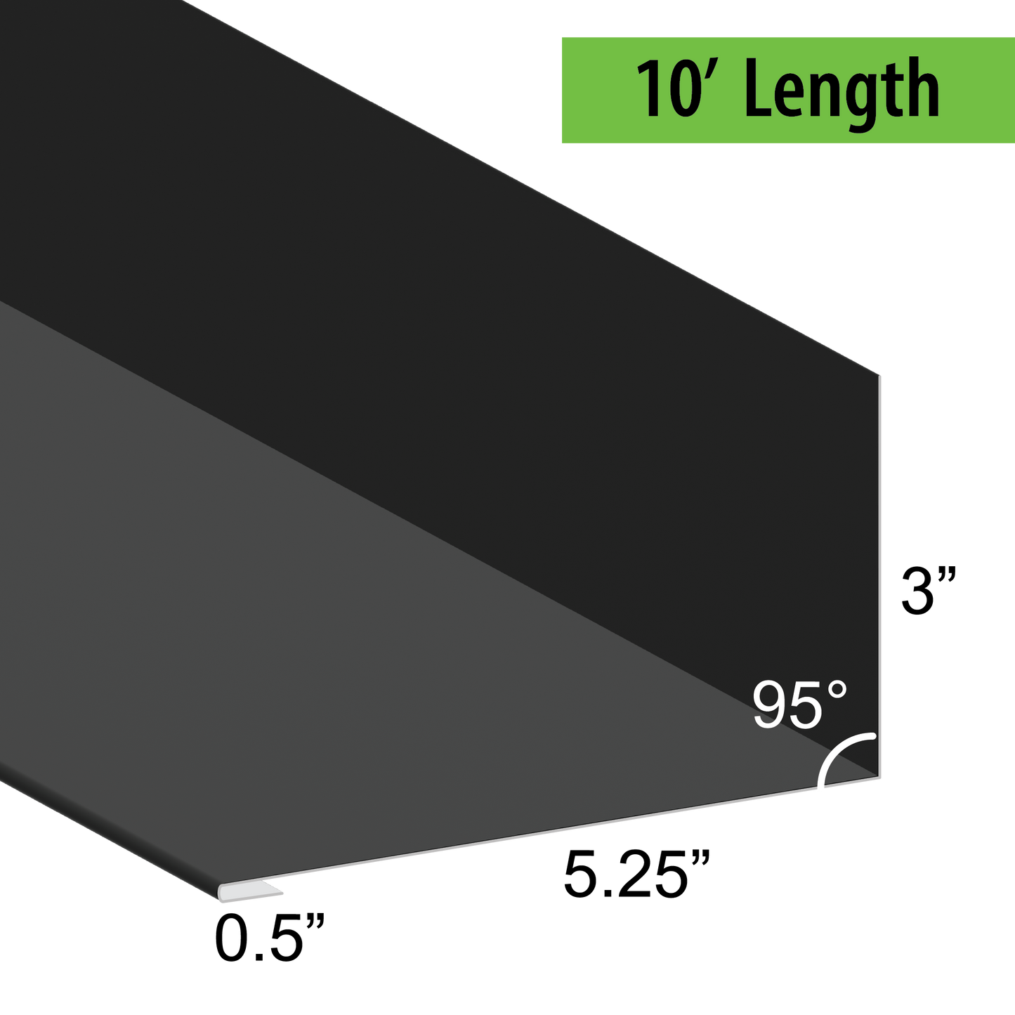95° Hemmed Angle Flashing - 0.040 Aluminum