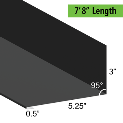 95° Hemmed Angle Flashing - 0.040 Aluminum